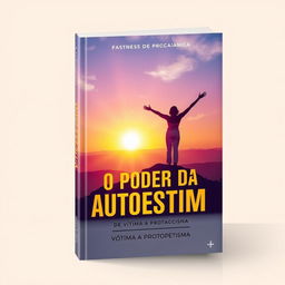 A captivating book cover for the title 'O Poder da Autoestima: De Vítima a Protagonista'