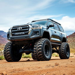 A Toyota LX Ultra, massive and powerful, designed for off-road adventures