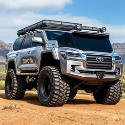 A Toyota LX Ultra, massive and powerful, designed for off-road adventures