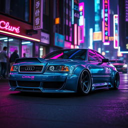 An Ocean blue Audi A4 1