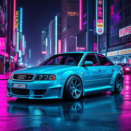 An Ocean blue Audi A4 1