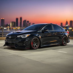 A sleek Jetour Dashing car with a custom tuning body kit, featuring a glossy black finish