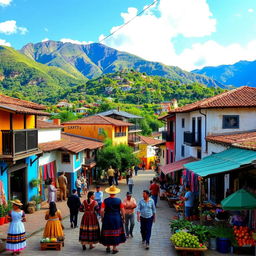 A picturesque scene featuring a charming town called Ramos Millan