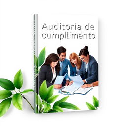 A college book cover titled "Auditoría de Cumplimiento", showcasing a modern and elegant design