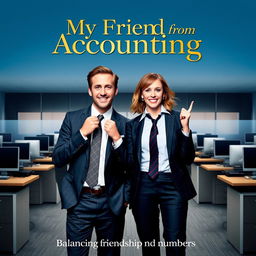 Poster for the movie titled "My Friend from Accounting" starring Ryan Gosling and Emma Stone