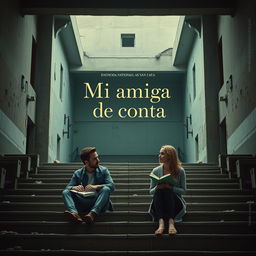 Poster for the movie titled "Mi amiga de Conta" featuring Ryan Gosling as Chadcilio, a student of Economics, and Emma Stone as a student of Accounting at Universidad Nacional Mayor de San Marcos