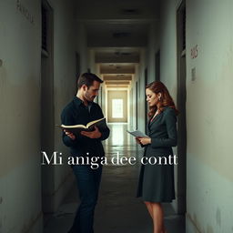 Poster for the movie titled "Mi amiga de Conta" featuring Ryan Gosling as Chadcilio, a student of Economics, and Emma Stone as a student of Accounting, both attending the Universidad de San Marcos in Peru