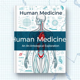 An intricate and visually stimulating cover design for a medical human anatomy book