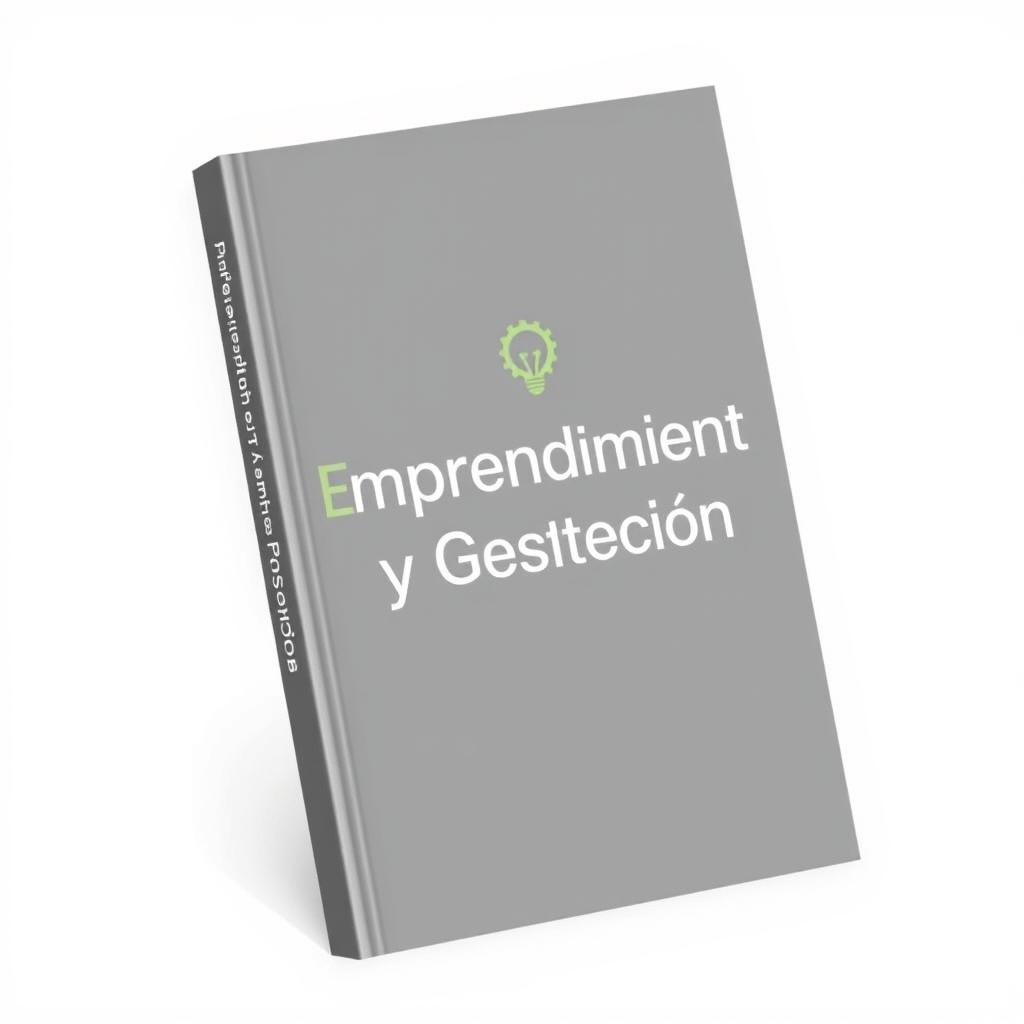 A minimalist yet elegant book cover for 'Emprendimiento y Gestión'