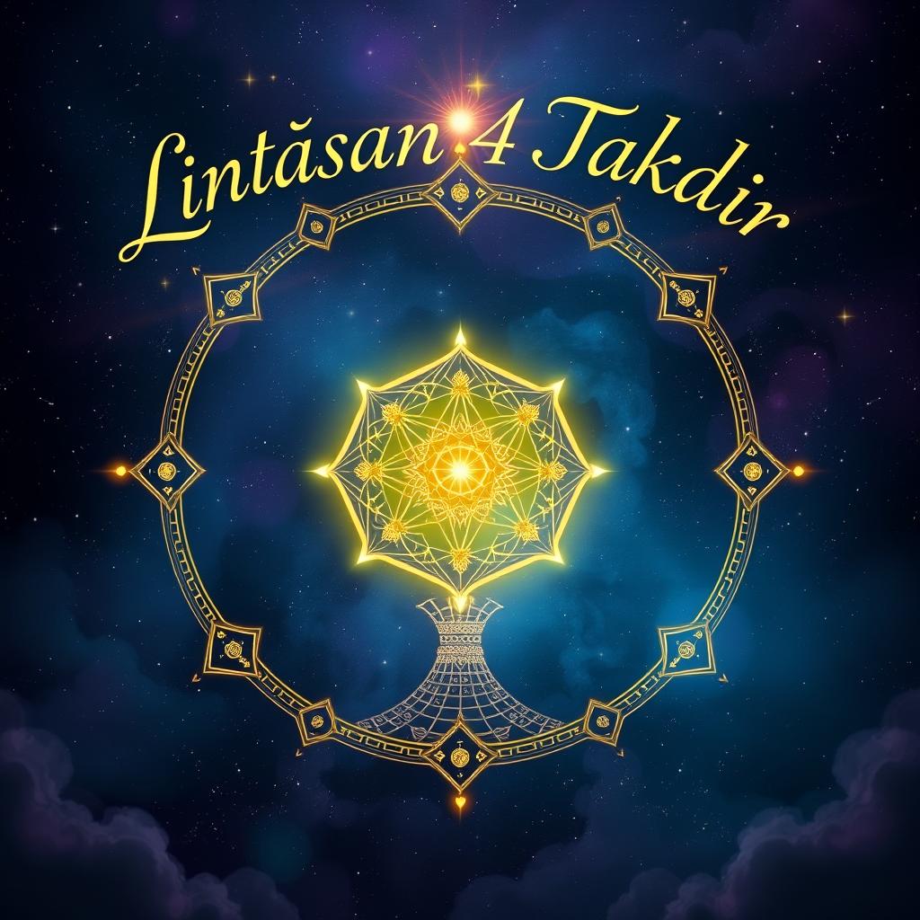 Cover art for a novel titled "Lintasan 4 Takdir"