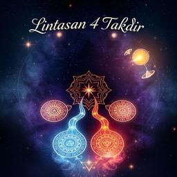 Cover art for a novel titled "Lintasan 4 Takdir"