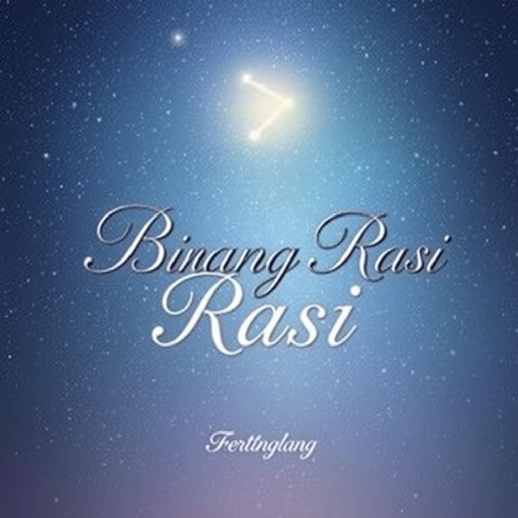 Cover with the title "Bintang Rasi" written in elegant, stylish font