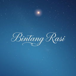 Cover with the title "Bintang Rasi" written in elegant, stylish font