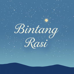 Cover with the title "Bintang Rasi" written in elegant, stylish font