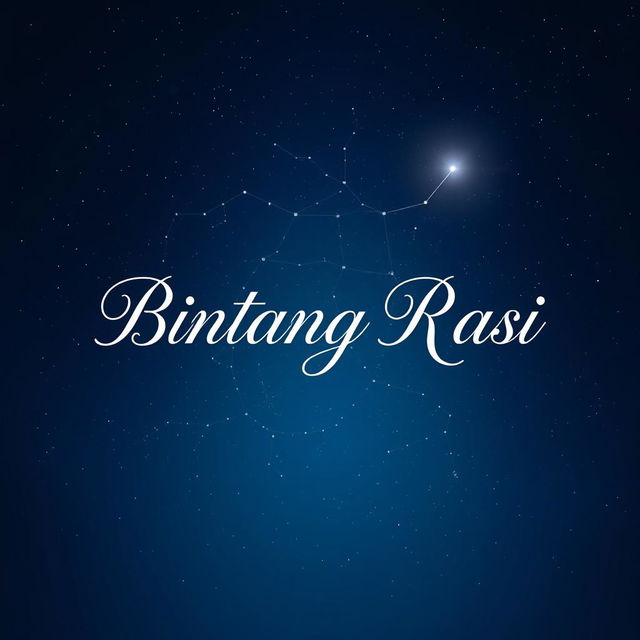 Cover with the title "Bintang Rasi" written in elegant, stylish font