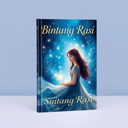 A beautifully designed book cover titled 'Bintang Rasi' with an aesthetic and fantasy-filled theme