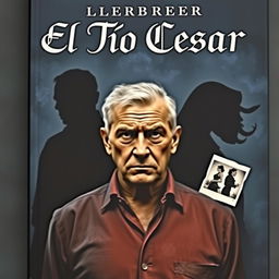 A dramatic and intense book cover for a novel titled 'El Tío César'