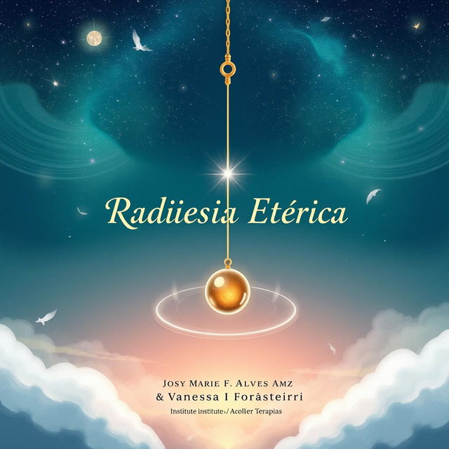 Cover illustration for a booklet titled 'Radiestesia Etérica'