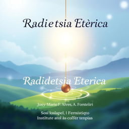 Cover illustration for a booklet titled 'Radiestesia Etérica'