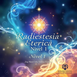 Create a captivating cover illustration for a booklet titled "Radiestesia Etérica Nivel 1"