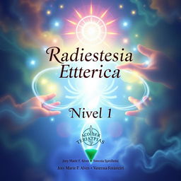 Create a captivating cover illustration for a booklet titled "Radiestesia Etérica Nivel 1"