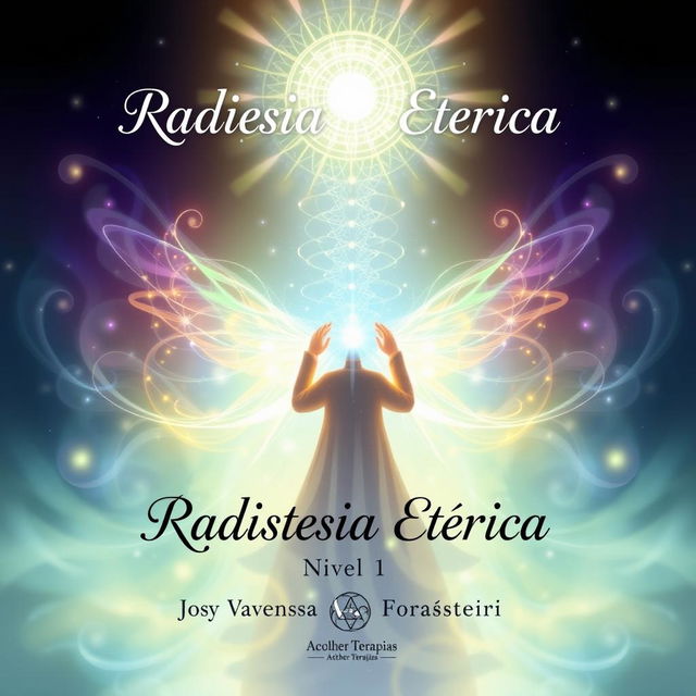 Create a captivating cover illustration for a booklet titled "Radiestesia Etérica Nivel 1"