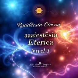 Create a captivating cover illustration for a booklet titled "Radiestesia Etérica Nivel 1"