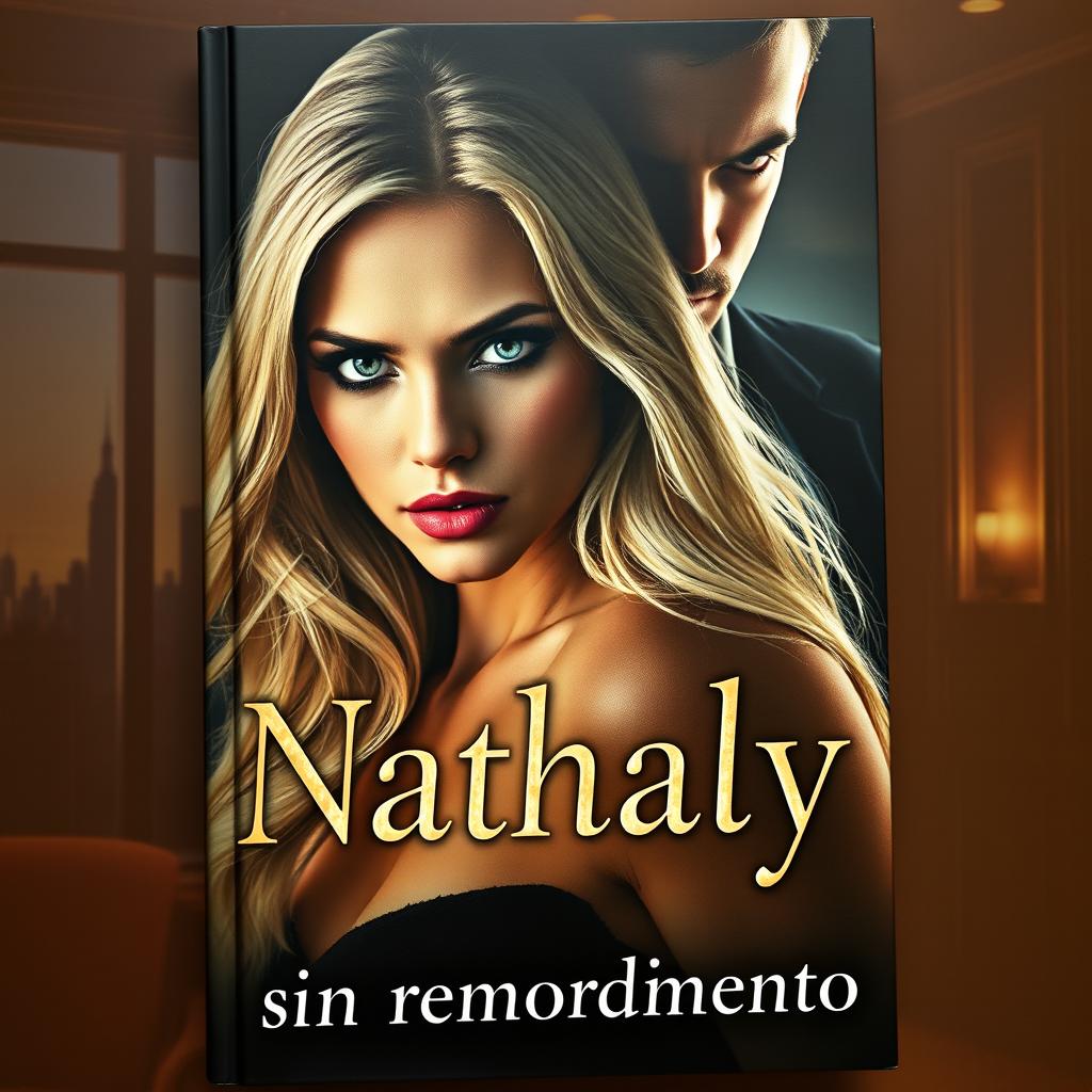 A captivating book cover for the novel titled "Nathaly sin remordimiento"