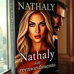 A captivating book cover for the novel titled "Nathaly sin remordimiento"