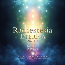 Design an enchanting cover for a booklet titled "Radiestesia Etérica Nivel 1"