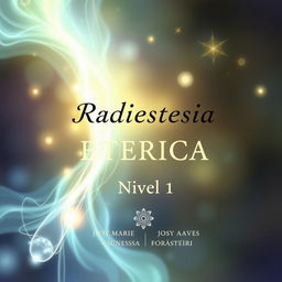 Design an enchanting cover for a booklet titled "Radiestesia Etérica Nivel 1"