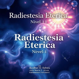 Illustrate an intriguing cover for a booklet titled "Radiestesia Etérica Nivel 1"