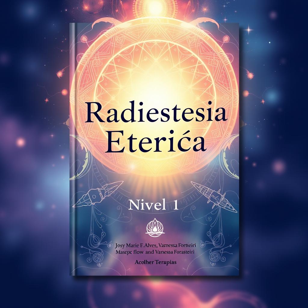 Illustrate an intriguing cover for a booklet titled "Radiestesia Etérica Nivel 1"