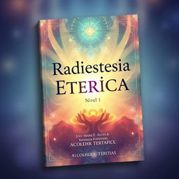 Illustrate an intriguing cover for a booklet titled "Radiestesia Etérica Nivel 1"