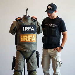 A special combat suit emblazoned with "IRFA (Investigação e Registo de Fenómenos Aereos)" displayed prominently