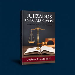 A book cover design for "Juizados Especiais Cíveis: Interpretação, Jurisprudência e Doutrina" by Joelson José da Silva