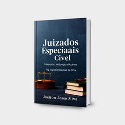 A book cover design for "Juizados Especiais Cíveis: Interpretação, Jurisprudência e Doutrina" by Joelson José da Silva