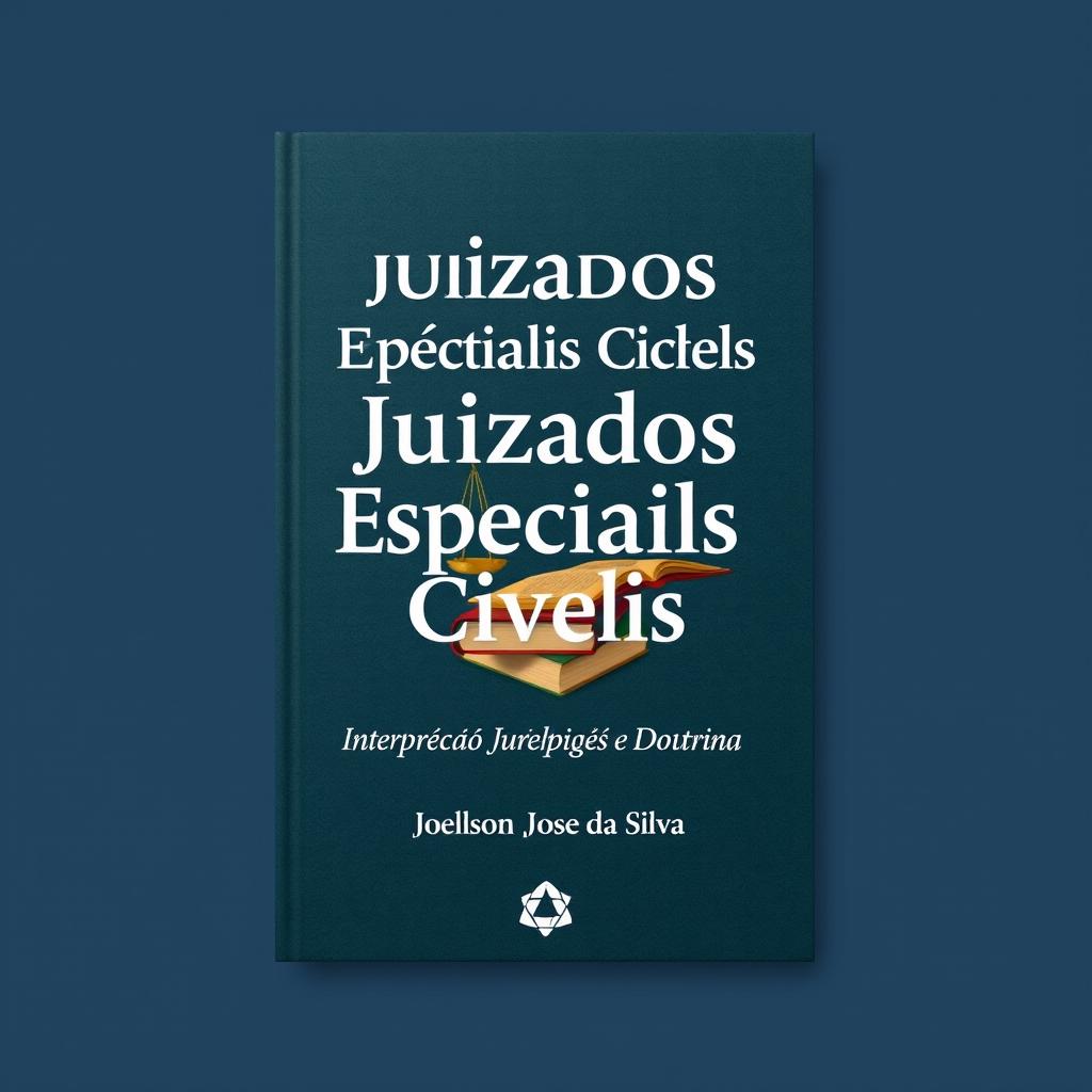 A book cover design for "Juizados Especiais Cíveis: Interpretação, Jurisprudência e Doutrina" by Joelson José da Silva