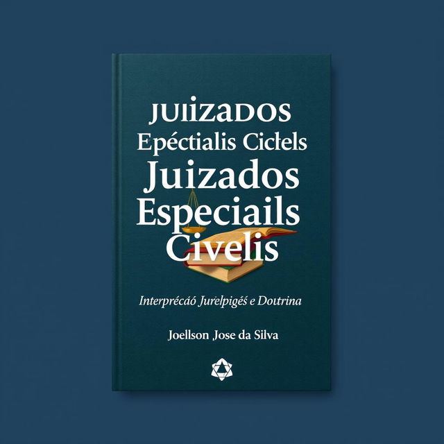 A book cover design for "Juizados Especiais Cíveis: Interpretação, Jurisprudência e Doutrina" by Joelson José da Silva