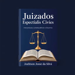 A book cover design for "Juizados Especiais Cíveis: Interpretação, Jurisprudência e Doutrina" by Joelson José da Silva