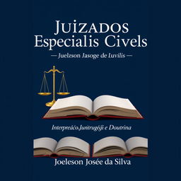 A book cover design for "Juizados Especiais Cíveis: Interpretação, Jurisprudência e Doutrina" by Joelson José da Silva