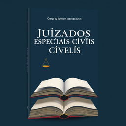 A book cover design for "Juizados Especiais Cíveis: Interpretação, Jurisprudência e Doutrina" by Joelson José da Silva