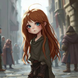 Elara appears as a small, unassuming girl depicted in DnD character art style