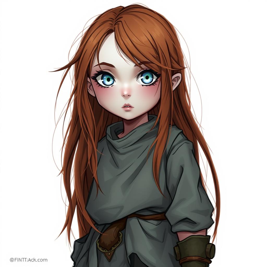 Elara is depicted in the style of DnD character art as a small, unassuming girl