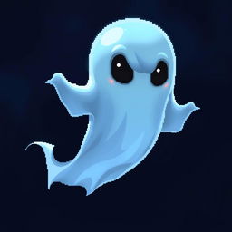 A distinctive ghost rendered in 32-bit digital art style within a 64x64 pixel format