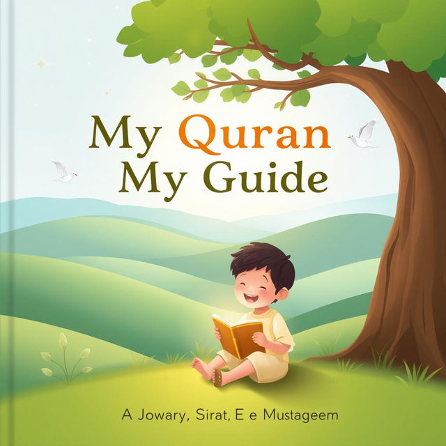 Captivating children's book cover for 'My Quran, My Guide: A Journey towards Seerat Sirat E Mustaqeem'