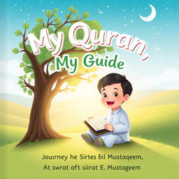 Captivating children's book cover for 'My Quran, My Guide: A Journey towards Seerat Sirat E Mustaqeem'