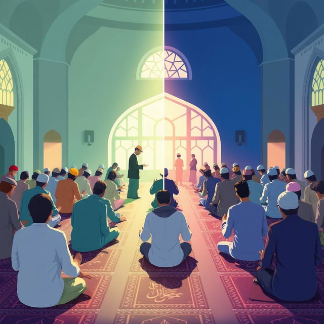 An inspirational illustration symbolizing the significance of prayer (salah) as the second pillar of Islam