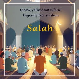 An inspirational illustration symbolizing the significance of prayer (salah) as the second pillar of Islam