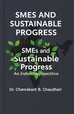 A book cover featuring the title 'SMEs and Sustainable Progress: An Indian Perspective' and the author's name 'Dr